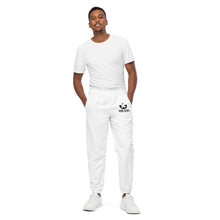 Load image into Gallery viewer, GOFAAH White with Black Logo Unisex track pants
