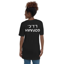 Load image into Gallery viewer, GOFAAH White Logo - Black Unisex Short Sleeve V-Neck T-Shirt