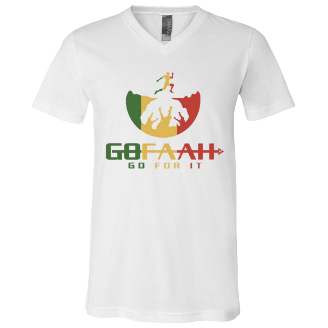 GOFAAH RASTA LOGO SS V-Neck T-Shirt