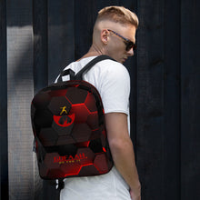 Load image into Gallery viewer, GOFAAH Full Logo Black and Red Backpack
