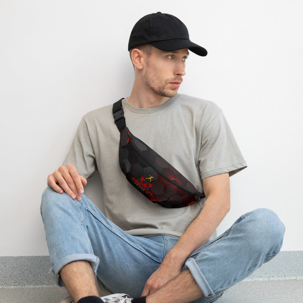 GOFAAH Black and Red Fanny Pack