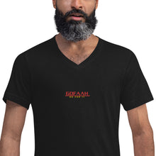 Load image into Gallery viewer, GOFAAH Unisex Short Sleeve V-Neck T-Shirt (Embroidery)
